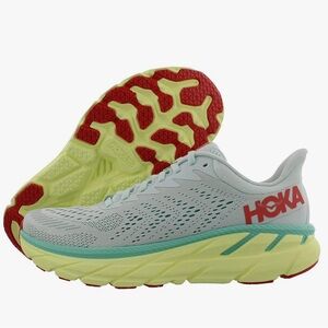 Hoka Women's Athletic Shoes - Light Blue and Lime